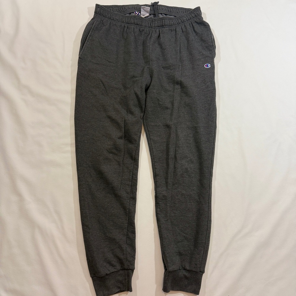 Champion Sweatpants Men XL Charcoal Grey Fleece Jogger P1022 Pockets